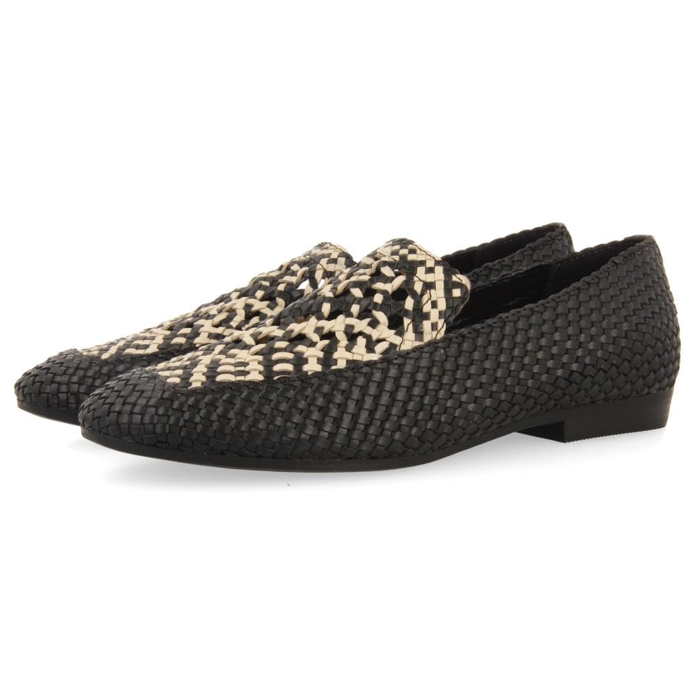 GIOSEPPO RADDUSA, Women's Ballet Flat, Black, 38 EU, Black/White, 6 UK