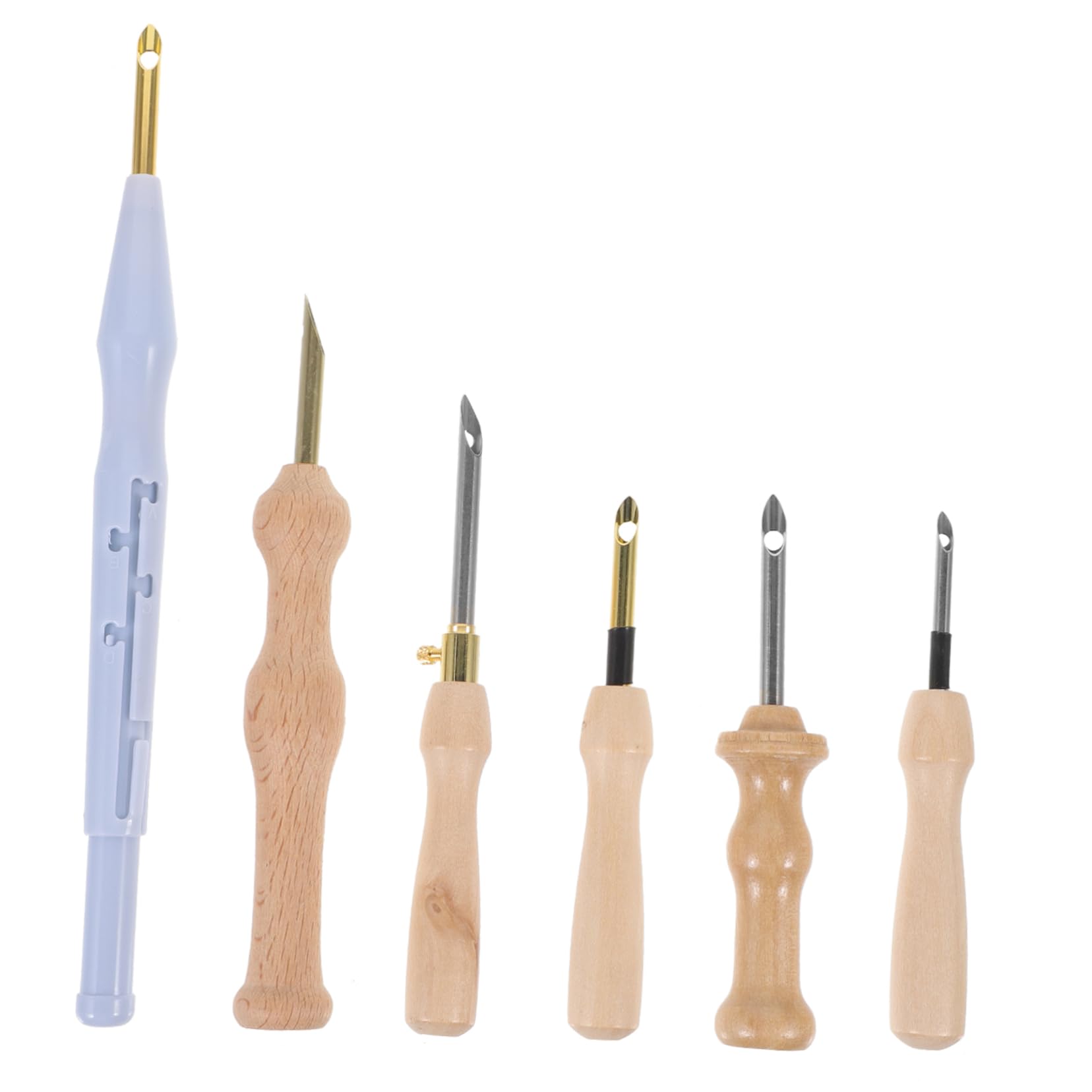 SHINEOFI 12pezzi Kit Di Aghi Per Punzonatura Con Manico Legno Di Strumenti Per Ricamo Aghi Per Feltro e Cucito Per Progetti Artigianali e Decorazioni Fatte Mano