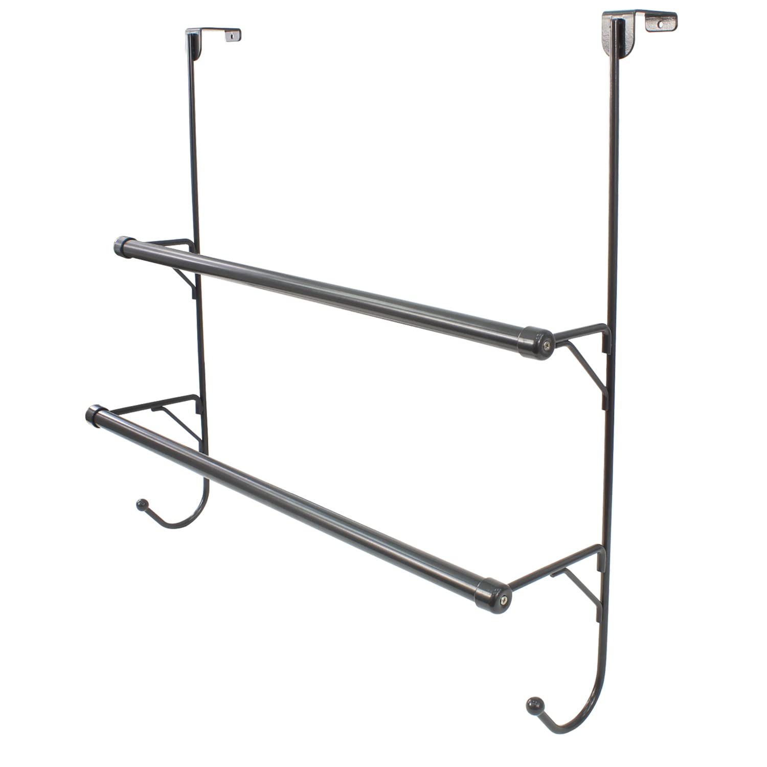 Daniel James Over The Door 2 Tier Towel Drying Organizer Storage Rack Bathroom Holder Hanger
