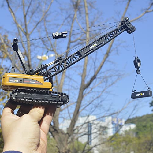 Image of Ailejia Construction Trucks Toys Crane Truck 1 /50 Scale Diecast Truck Engineering Car Metal Construction Vehicles Crane Machine Model Toy For Boys (Crawler Crane) - Kids