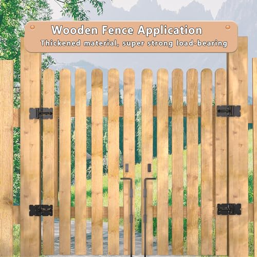 Image of 36 inch Gate Drop Rod, Cane Bolt- Easy to Install, Premium Black Plastic Spraying - Secure and Durable - Ideal for Wood, Vinyl, and Garden Gates - Corrosion Resistant(rod-36-2)