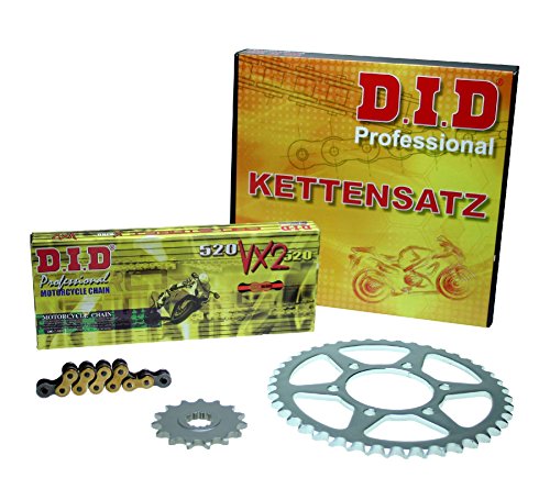 Kettensatz Kawasaki KFX 450 R, 2008-2013, Typ SF450B, DID X-Ring (VX2 gold) extra verstärkt