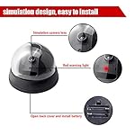 Fake-Security-CameraFuers-Simulation-Dummy-Hemisphere-Dome-Camera-IndoorOutdoor-Waterproof-with-Flashing-Red-LED-Light-and-CCTV-Warning-Sticker-for-Home-Business2-Pack