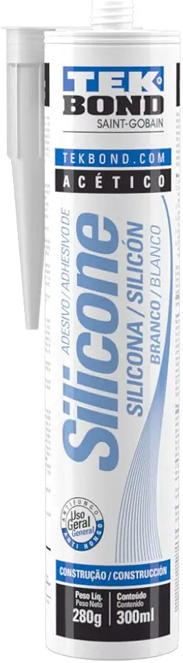Silicone Acético 280G, Tekbond 406738, Branco