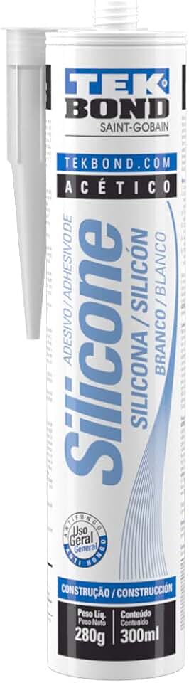 Silicone Acético 280G, Tekbond 406738, Branco