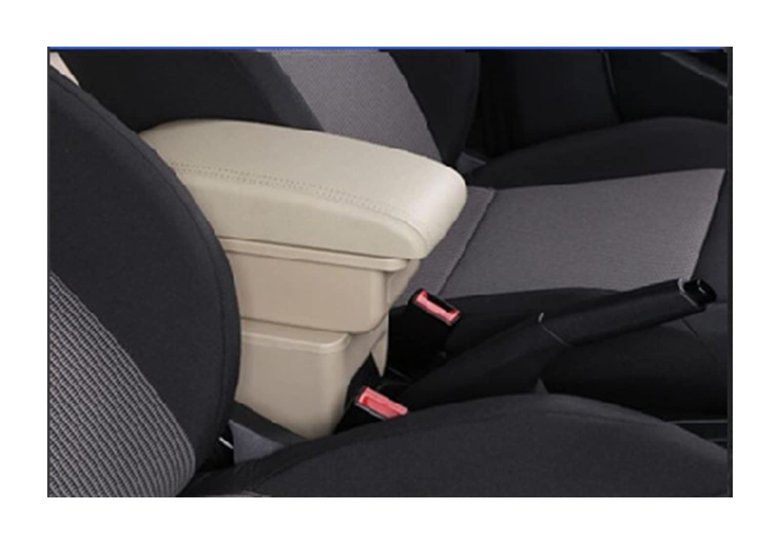 For Toyota For Aygo X 2022 Armrest Box Car Armrest Central Storage Box Retrofit With USB Charging Car Accessories(B1 Beige 3USB)