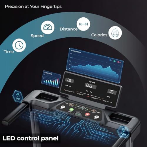 Image of Lifelong 4.5HP Motorized Treadmill for Home | 2 Level Manual Incline | Foldable Handle | Max Speed 12 km /h | LED Display | 12 Workout Programs | 100 kg Capacity | Ideal Gym Equipment for Home Workout