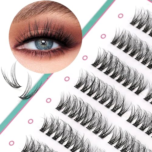 Individual Eyelashes 3D Mink False Lashes Wispy EyeLash Fluffy 112 Pcs (11.5-16MM Pre-styled-Doll-7Pair) N06
