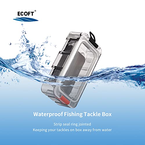 Ecoft Small Tackle Box Removable Freely Assemble Fishing Tackle Storage Box Strip Seal Luminous Waterproof Fishing Tackle Box With Strong Magnetic Function Plastic Storage Organizer Box #TOP3
