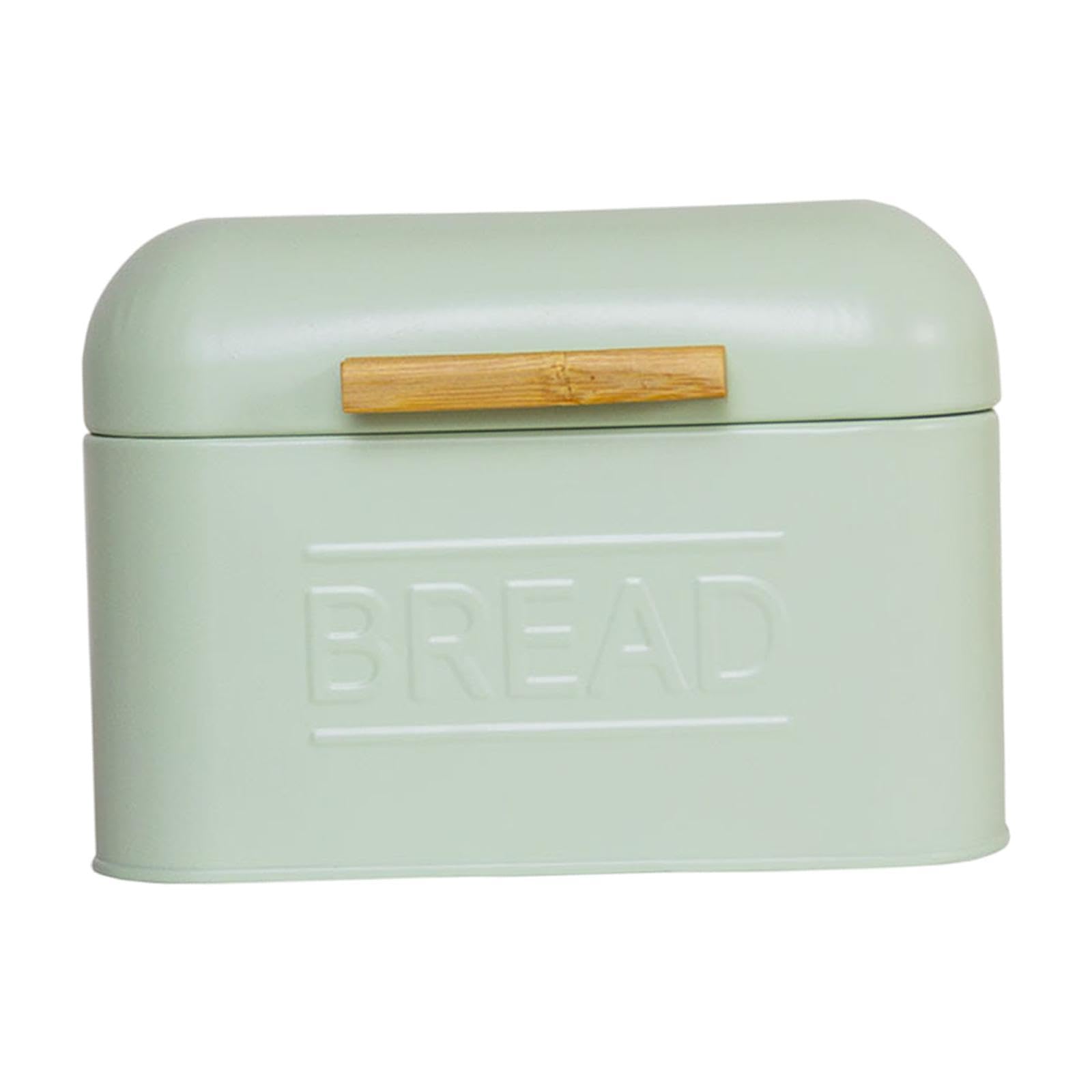 Ioensy Iron Bread Box, Countertop Pastry Kitchen Storage Countertop Vintage Counter Bread Box Bread Bin for Kitchen Counter Pantry, light Green