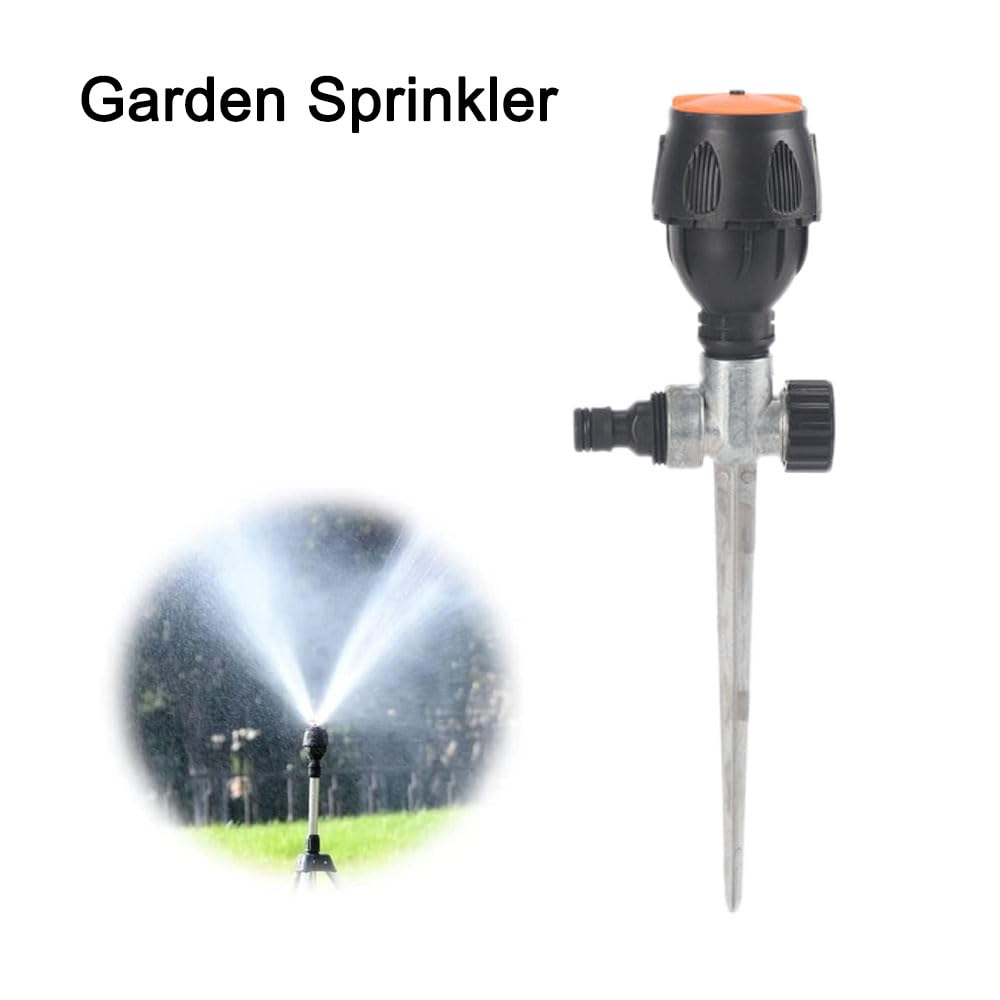 Mag Rasensprenger, Gartenbewässerung, Rasendüse, Metall-Impakt-Impuls-Wassersprinkler für Garten, Rasensprenger, Spike, Bewässerung von Pflanzen, Blumen, Gemüse, 4 Stück