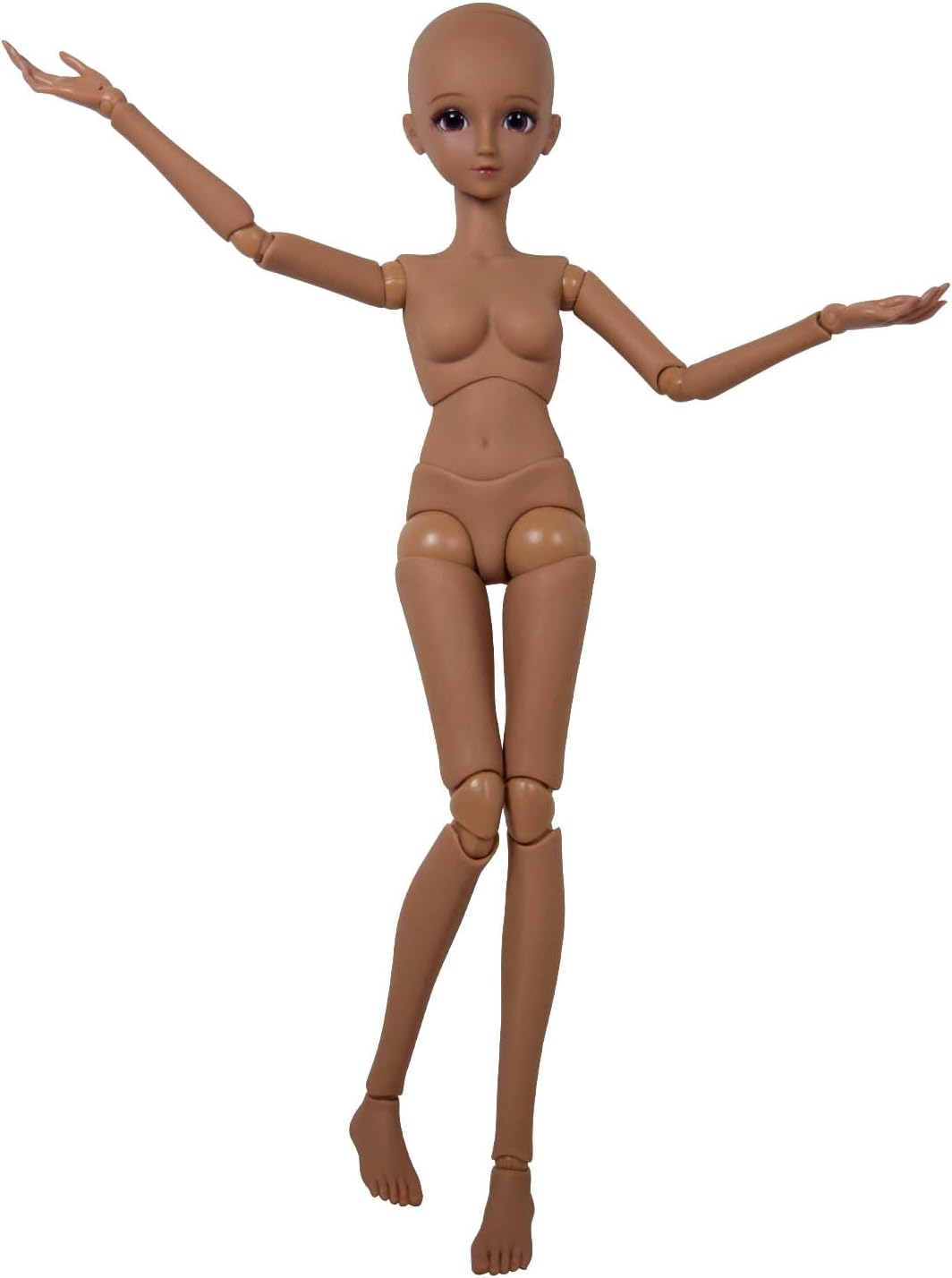 Proudoll 1/3 BJD Doll Tan Skin Customized Black Doll Body 60cm 24Inches Ball Jointed SD Dolls Joints Move PVC DIY (Alexia)
