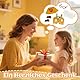 5 Stück Puppenkleidung Set für 17 cm Plüschpuppe, Bekleidung Puppe Kleidung mit Gelber Bienen-Overall, Hut, Braune Brille, Weißes T-Shirt, Schuhe für Jungen Mädchen Geschenke (Ohne Puppe)