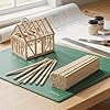 Barsha Space Balsa Wood Strips 80 Pcs, 1/4 x 1/4 x 12 Inch, Unfinished Soft Wood Sticks for Model Airplane, STEM Bridge Building & DIY Crafts (6x6x305mm) #5