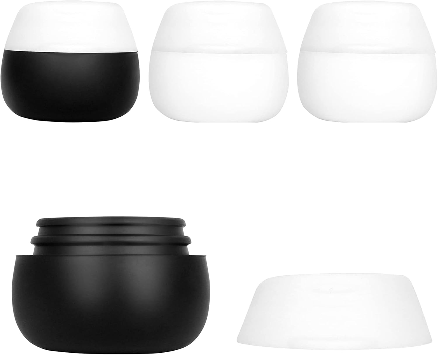 Travel Containers, Gemice Silicone Cream Jars, TSA Approved