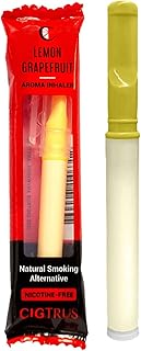 Cigtrus Natural Quit Aid Craving Relief Oxygen Air Inhaler Stick For Oral Fixation Behavioral Support Grapefruit Lemon
