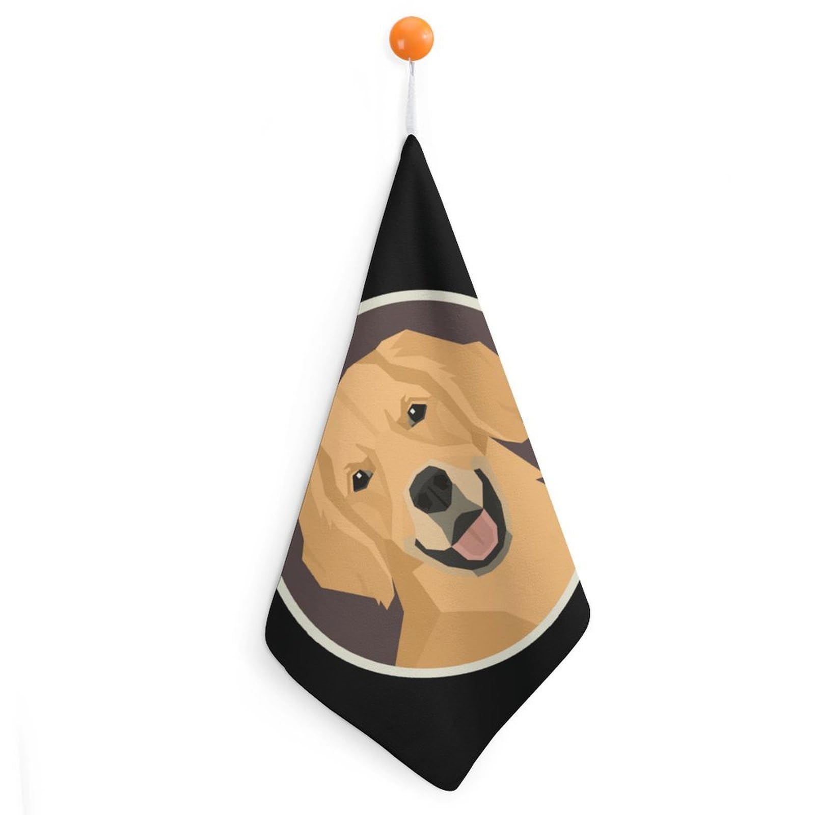 CGSBNGHA Gold Dog Retriever Hand Towel Hanging Face Towels Cleaning Cloths Handkerchief for Bathroom Kitchen