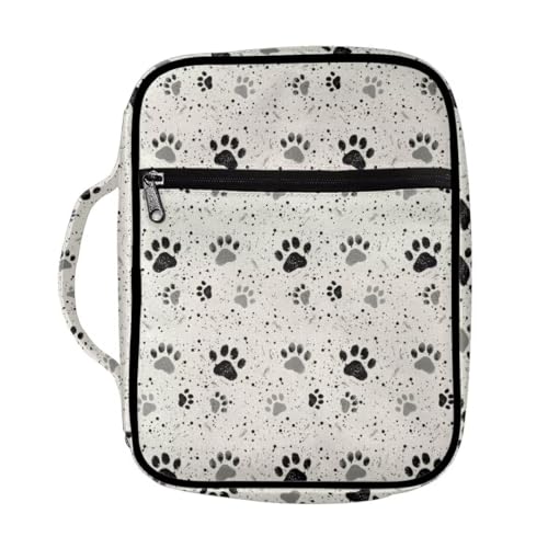 Coldinair Dog Paw Bible Case Bible Covers for Women Girls Beige Bible Bag Bible Carrying Case for Kids,Bible Cover Church Bag Bible Tote for Men