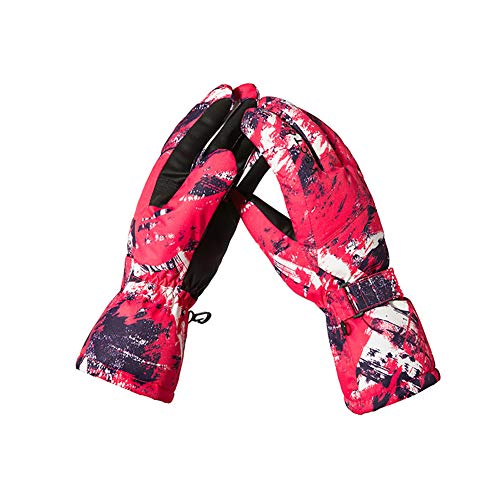 HKYMBM Frau Skihandschuhe/Wasserabweisend Palm Slip Warme Elastische Schnalle Design Minus 30 Grad Celsius Zur Verfügung Handschuhe Fahrrad,A,L Cover