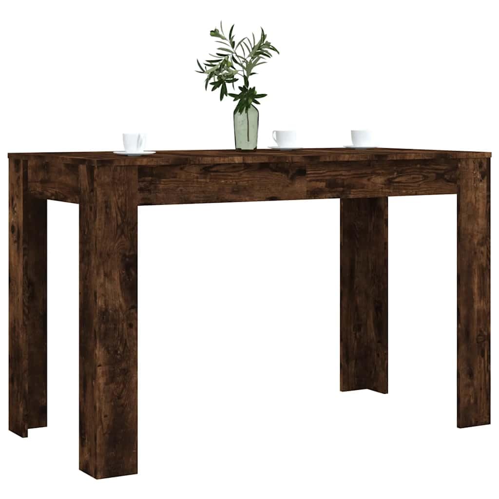 Stół do jadalni, dąb wędzony, 120 x 60 x 76 cm, wytrzymały stół kuchenny, uniwersalny stół do jadalni, do domu, restauracji lub bistro, nowoczesne wzornictwo