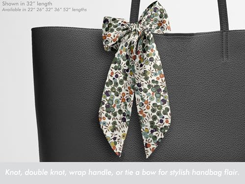 Liberty London Purse, Head, or Neck Scarf - Choose Length - "Wiltshire C" Skinny Scarf - Tie Headband, Handbag, Purse Handle - Silky Tana Lawn Cotton3