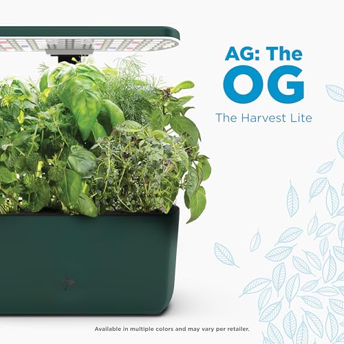 Image of AeroGarden Harvest Lite, Green | Soil-free Indoor Hydroponic Garden with LED Grow Light for Year-Round Gardening of up to 6 Herbs and Vegetables