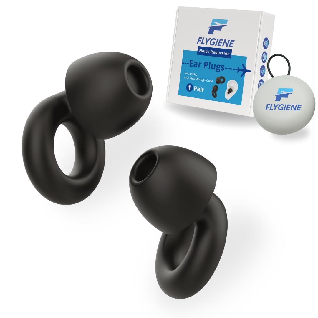 Tapones para los oídos con reducción de ruido, reutilizables, con estuche de almacenamiento, protección auditiva para conciertos, reducción de ruido para dormir, viajes, festivales, músicos y