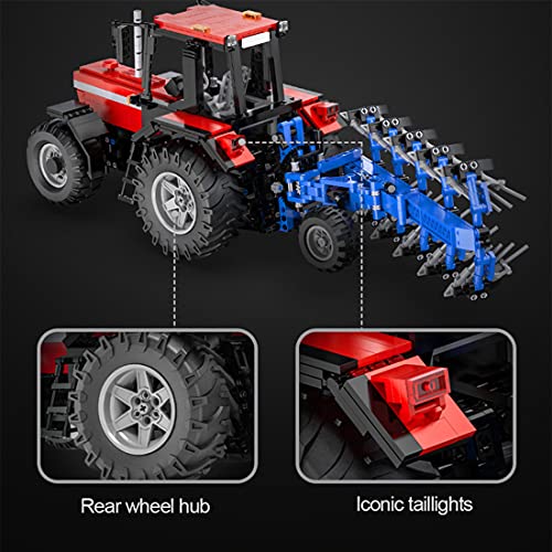 YaYashow Technik Traktor Ackerschlepper Bausteine Bausatz mit Power-Funktion, 1675Pcs Konstruktionsspielzeug Kompatibel… – Bild 4
