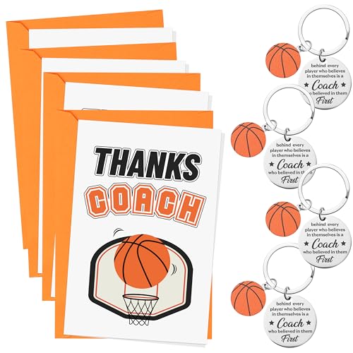 WATINC Coach Appreciation Gift Set with Cards & Keychain