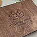 Enjoy The Wood Personalized Wooden Photo Album with Engraving - Handmade Scrapbook Album - Custom Memory Book for Wedding, Family & Special Moments - Photo Book Best Gift for Couple (Rings)
