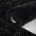 ISEAU Oval Fluffy Rug Carpets, Modern Plush Shaggy Area Rugs for Kids Bedroom Extra Comfy Cute Nursery Mat Bedside Rug for Boys Girls Room Home Decor Mats, 2.6 x 5.3ft, Black