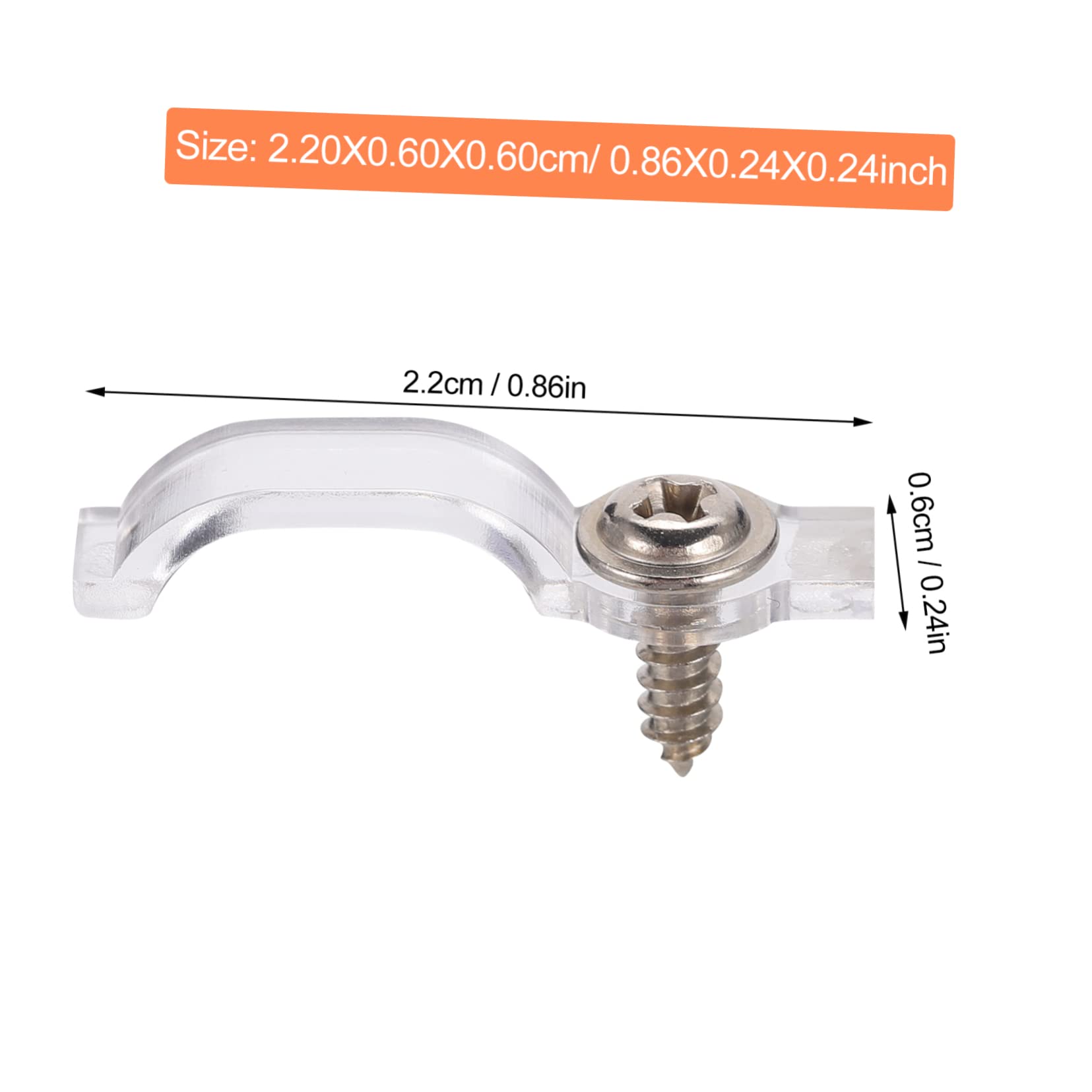 Cabilock 100pcs Led Strip Clip Led Lights Lights Fixed Lights Light Mounting Brackets Plastic Mounting Clips Clear Rope Light Clips Led Light Clamp