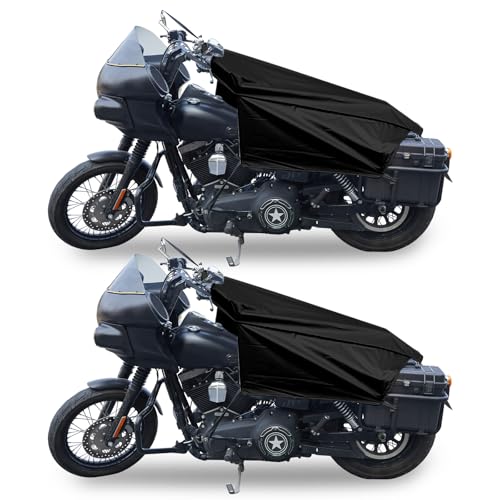 GARGOYLE BELLS Motorcycle Cover All Season Seat Shade Cover Lightweight Half Cover Outdoor Waterproof Sun Outdoor Protection Durable Fits Various Motorcycle Models-2Pack
