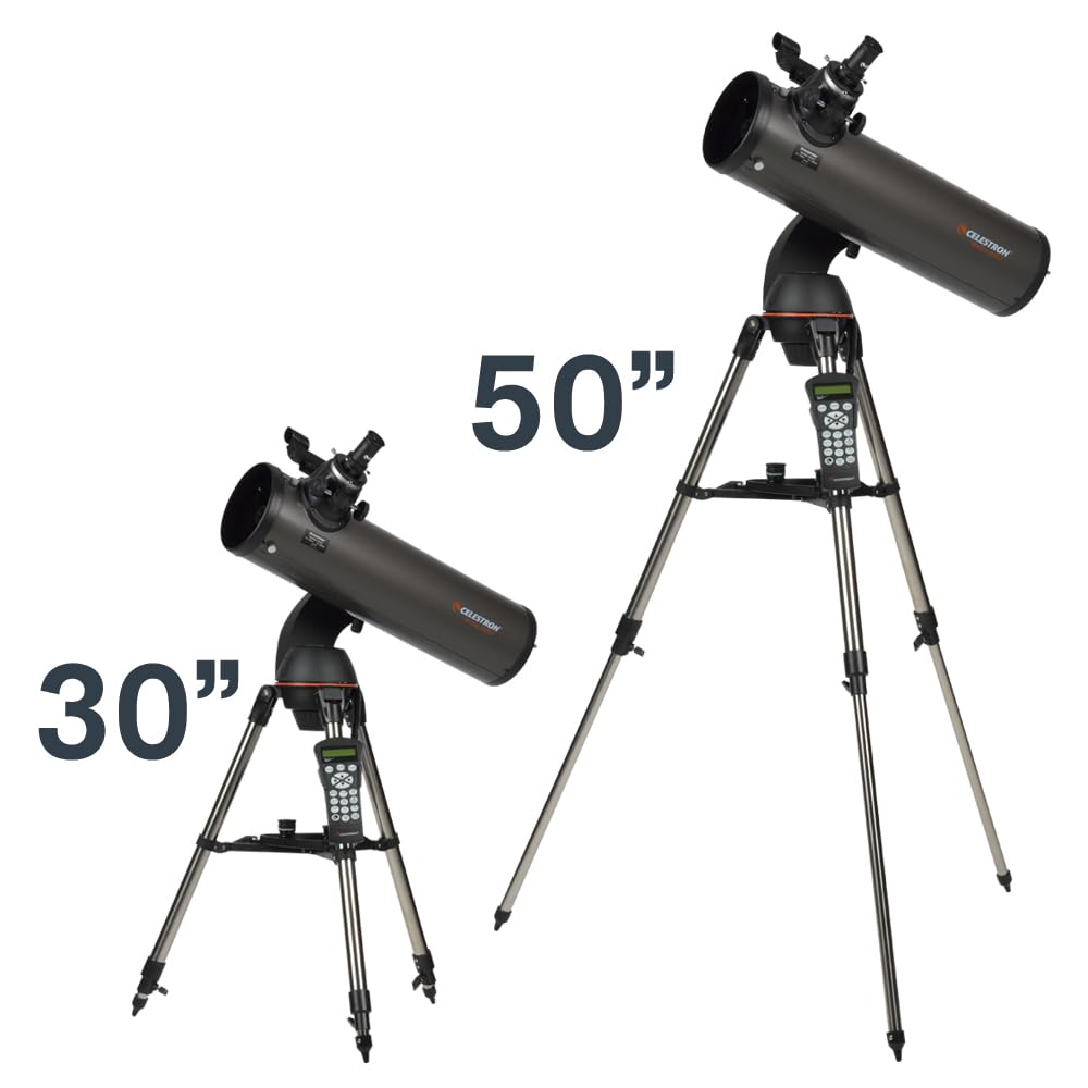 Celestron 31145 NexStar 130SLT Telescopio riflettore newtoniano computerizzato portatile con montatura a forcella a sgancio rapido, software Starry Night Special Edition, grigio
