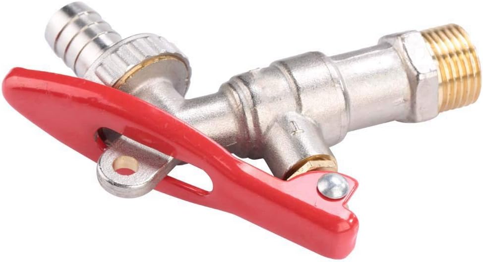 Brass 1/2in Thread Water Tap Metal Draft Faucet Brass Lockable Tap,Outdoor Tap Lock Draft Beer Tap Faucet Lock for Lockable Faucet Home Outdoor Garden Tool