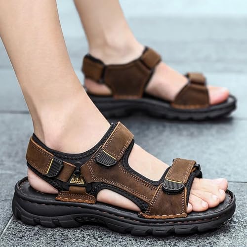 Hiking Sandals for Men with Adjustable Strap Arch Support Sports Fisherman Walking Sandals Breathable Beach Shoes Waterproof2