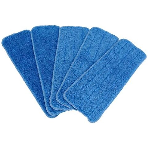Haoun 5 Pcs Laminate Hardwood Floor Mop Microfiber Cleaning Pad Replacement Washable (Blue) Cover