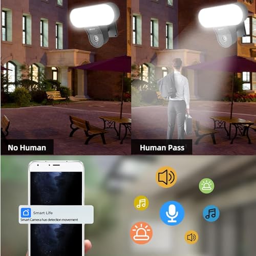 Image of Golens V59 Smart Flood Light Camera | 2MP Wi-Fi Camera | PIR Motion | Night Vision | Waterproof | Supports Android & iOS | Cloud Storage & TF Card Up to 128GB