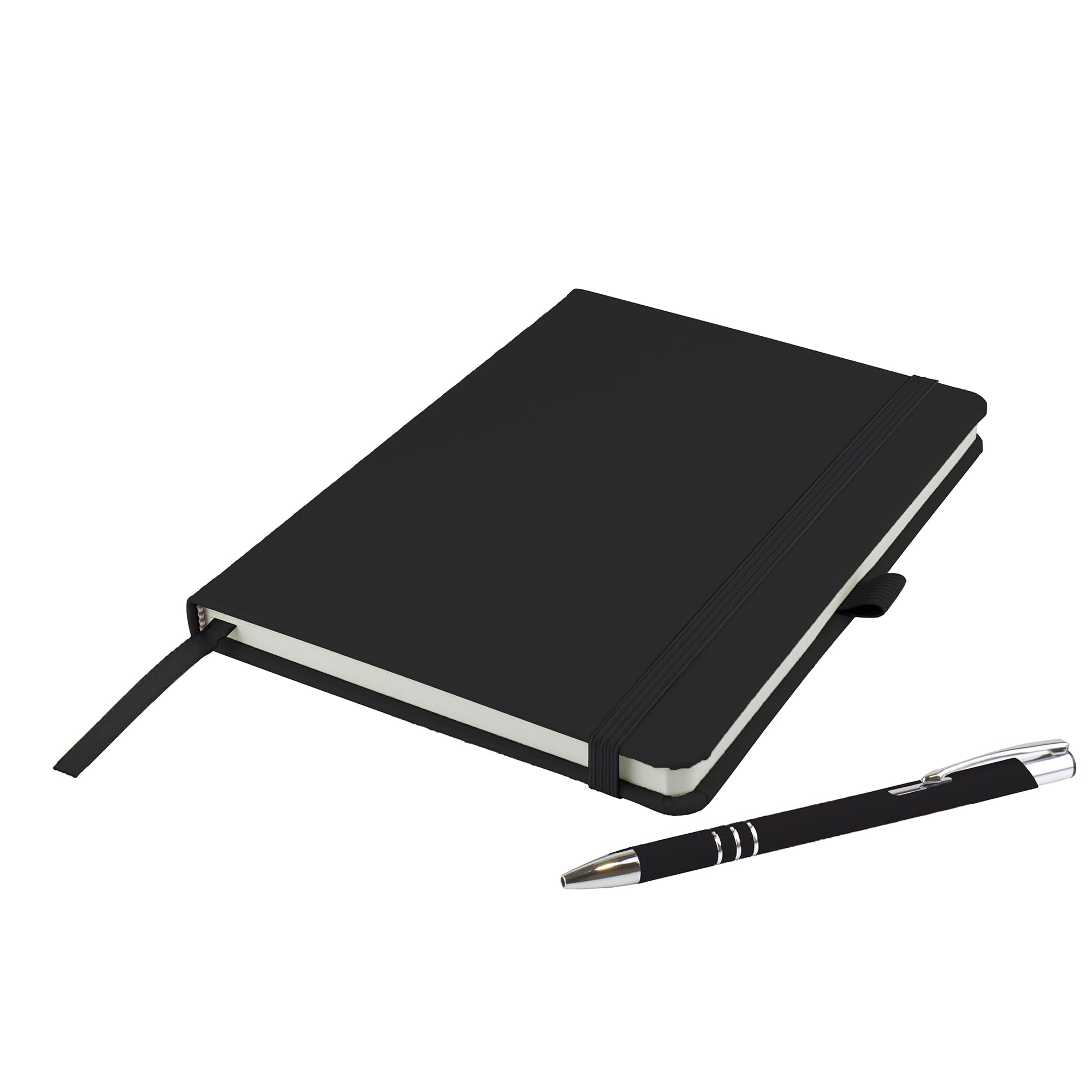 That's My Pencil A5 Notebook/Journal with Matching Pens, Lined Pages, Ribbon, sustainably sourced paper (Jet Black)