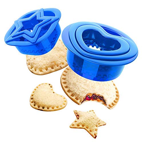 Sandwich Cutter and Sealer Multi Shape in one for Lunchbox and Bento Box Cookie Cutter Biscuit Fondant Cake Maker Uncrustables for Kids lunchable Boys Girls Kids lovely Lunch
