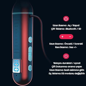 130 Saat Pil Ömrü Boyun Askılı Bluetooth Kulaklık – Kesintisiz Müzik ve Net Görüşme