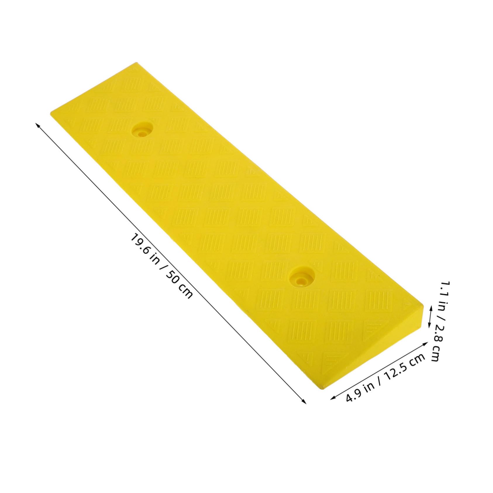 MUCKLILY Garage Threshold Ramps Portable Plastic Car Slope Mats for Wheelchair Scooter and Mower Access