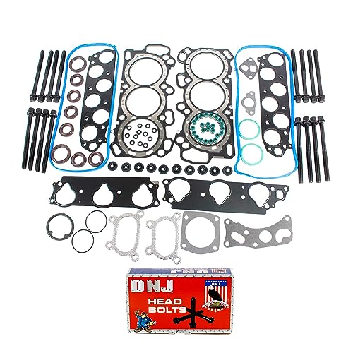 Image of DNJ HGB265 Engine Cylinder Head Gasket Set with Head Bolt Kit, Complete Repair Set for 2005-2008 Honda Odyssey Pilot 3.5L V6 24V SOHC 3471cc