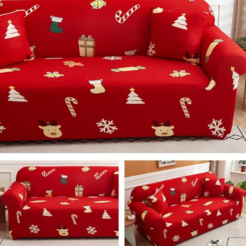 Housse de canapé de Noël extensible pour protéger des taches - 8