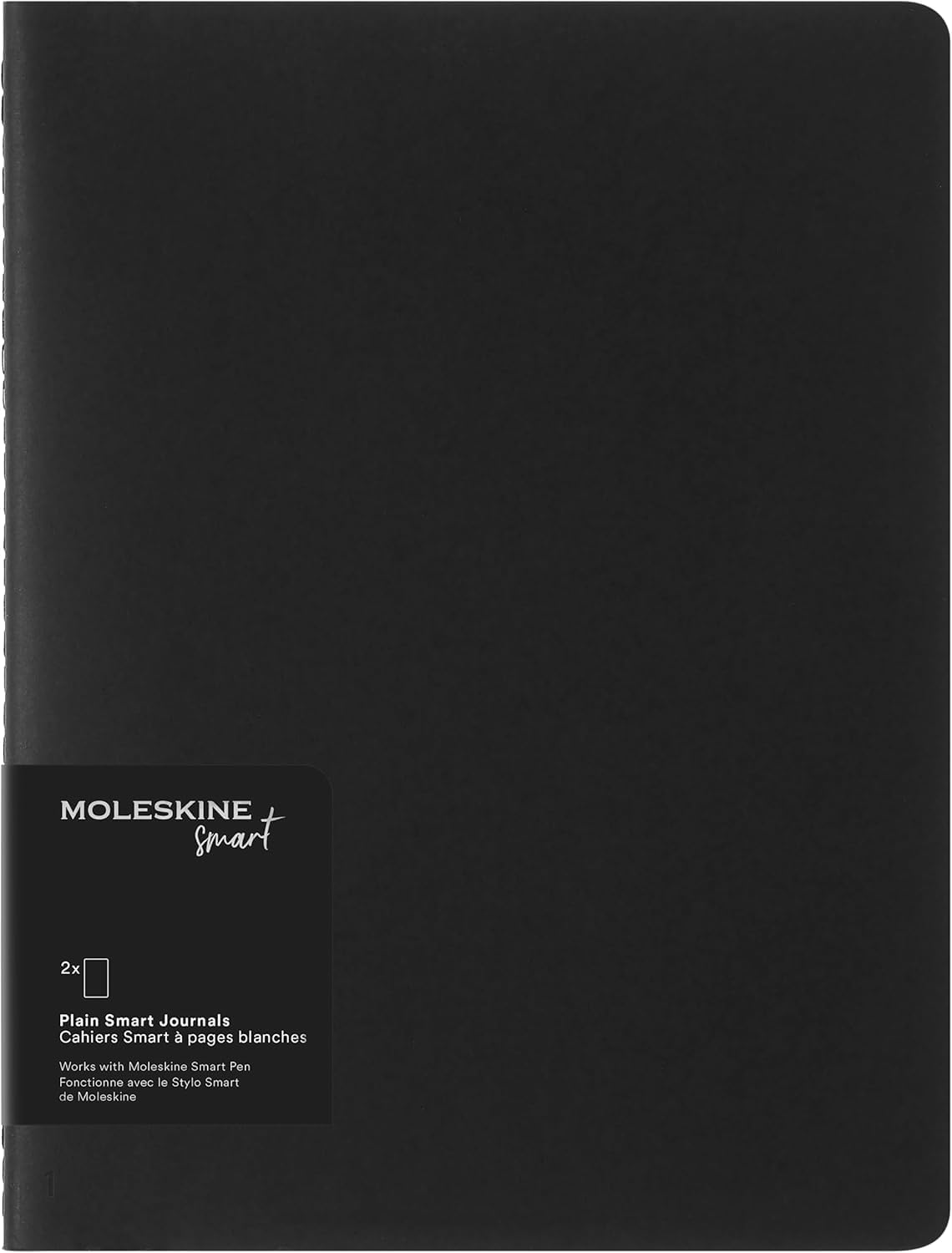 Moleskine - Smart Cahier Set, 2 Digital Writing Pads, Lined Pages, XL 19x25 cm, Color Black