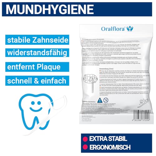 205x Zahnseide-Sticks – Dental Floss Picks – Oralflora – Zahnzwischenraum-Reinigung für Zahnpflege & gesundes Zahnfleisch & Backenzähne – 2in1 mit Zahnstocher am Griff – Bild 6