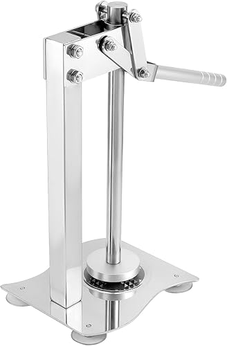 Miniatura 2 de QWORK Exprimidor de limón de escritorio manual resistente, 304 de acero inoxidable multifuncional naranja Juicer fruta y nueces trituradora con