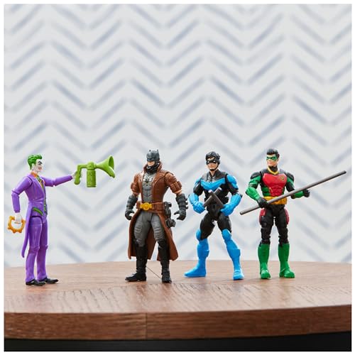 Dc Comics 6067420 Batman, Team Up 4-Pack (Amazon Exclusive), Batman, The Joker, Robin, Nightwing 4-Inch Action Figures thumb #3