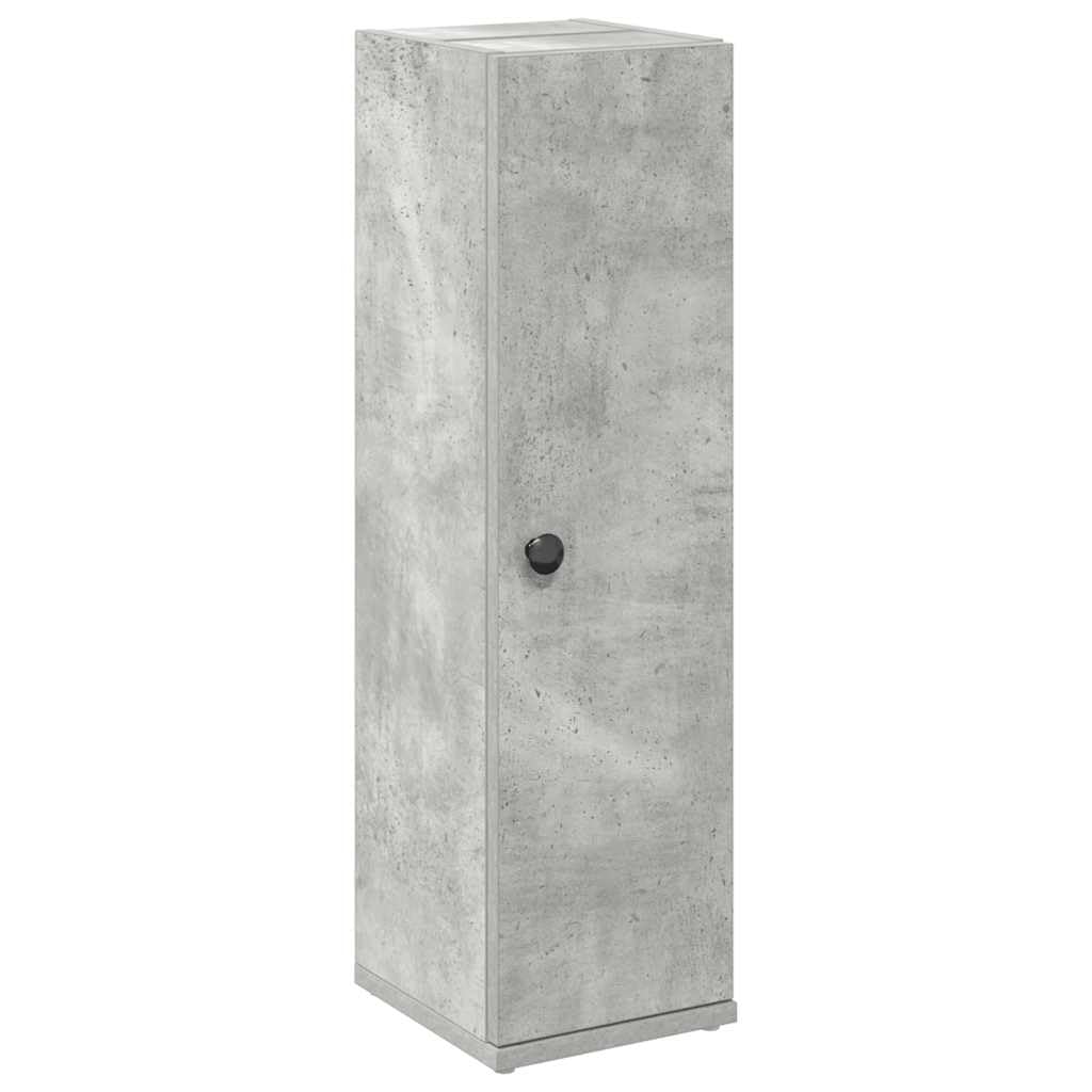 vidaXL Mobile da Bagno con Portarotolo Grigio Cemento 20,5x22x72 cm, mobiletto portaoggetti per Bagno