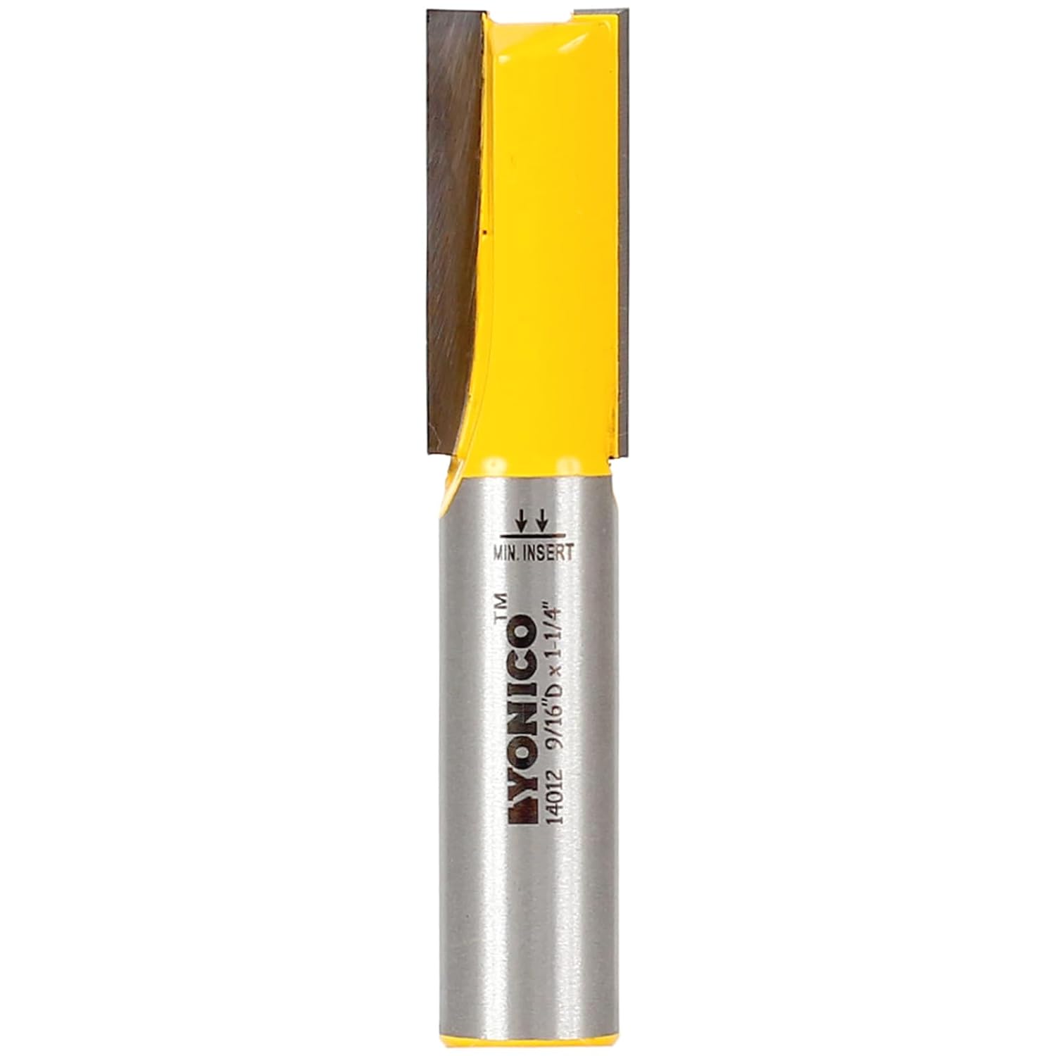 Yonico Straight Router Bits 9/16-Inch Diameter X 1-1/4-Inch Height 1/2-Inch Shank 14012